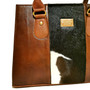 Handmade Hair-On Cowhide Leather Bag: Brown Purse, Adjustable Strap