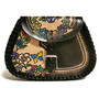 Embossed Leather Shoulder Bag: Vintage Floral Cowgirl Western Bag