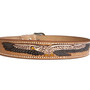 Handmade Western Leather Belt: Embossed Eagle Cowboy Rodeo Belt