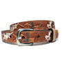 Embossed Leather Kids Belt: Handmade Rodeo Style, Snap Buckle