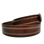 Handmade Full-Grain Leather Belt: Classic Brown Cowhide, Metal Buckle