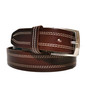 Handmade Full-Grain Leather Belt: Classic Brown Cowhide, Metal Buckle