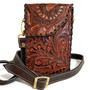 Hand Tooled Leather Cellphone Bag: Western Cowgirl Style
