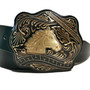 Hand Engraved Western Belt Buckle: Rodeo Cowboy Style