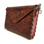 Hand-Tooled Leather Wrist Bag: Rodeo Retro Boho Bag