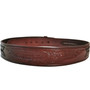 Handmade Embossed Eagle Leather Belt: Western Braided Cowhide