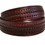 Handmade Embossed Eagle Leather Belt: Western Braided Cowhide