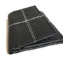 Handmade Black Leather Trifold Wallet: 9 Card Slots, Compact Design