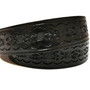 Hand-Tooled Leather Belt for Men: Cowboy Rodeo Style, Black