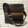 Handmade Brown Leather Messenger Bag: Men's Crossbody Travel Bag