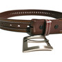 Handmade Full Grain Brown Leather Belt: Casual Jeans Belt