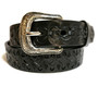 Handmade Black Leather Kids Belt: Hand Tooled Western Style