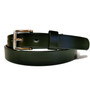 Handmade Black Leather Belt: Full Grain Removable Buckle