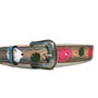 Handmade Leather Belt: Women's Embossed Rose Western Belt