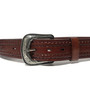 Handmade Braided Leather Belt: Genuine Cowhide, Metal Buckle