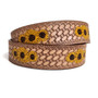 Handmade Sunflower Embossed Leather Belt: Western Boho Style