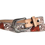 Handmade Western Leather Belt: Embossed Horse Design, Rodeo Style