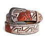Handmade Western Leather Belt: Embossed Horse Design, Rodeo Style