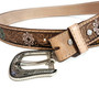 Handmade Leather Floral Belt: Western Boho Cowgirl Style
