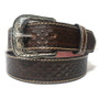 Handmade Brown Leather Belt for Men: Cowhide Western Rodeo Style