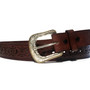 Hand Tooled Leather Western Belt: Removable Buckle, Cowboy Rodeo Style