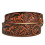 Handmade Leather Kids Belt: Embossed Horses, Western Rodeo Style