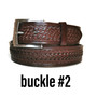 Handmade Brown Leather Belt: Braided Scorpion Design, Snapback Buckle