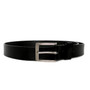 Handmade Full Grain Black Leather Belt: Removable Buckle