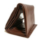 Handmade Brown Leather Trifold Wallet: Slim Minimalist Design