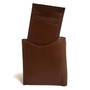Handmade Brown Leather Trifold Wallet: Slim Minimalist Design