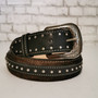 Handmade Western Leather Belt: Removable Buckle, Hair on Hide