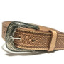 Handmade Embossed Leather Cowboy Belt: Rodeo Western Style