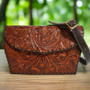 Hand Tooled Leather Bag: Small Bohemian Cowgirl Shoulder Bag