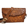 Hand Tooled Leather Shoulder Bag: Vintage Cowgirl Bohemian Purse