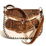 Hand Tooled Leather Shoulder Bag: Rodeo Cowgirl Western Boho Purse