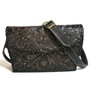 Hand Tooled Cowhide Leather Bag: Rodeo Retro Western Purse