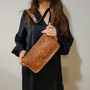 Hand Tooled Leather Shoulder Bag: Western Cowgirl Bohemian Purse