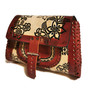 Embossed Leather Saddle Bag: Vintage Western Style, Adjustable Strap