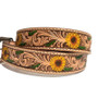 Sunflower Leather Belt Natural: Handmade Western Boho Belt
