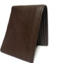 Handmade Brown Leather Slim Wallet: 10 Card Slots, Cowhide