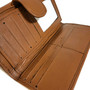 Handmade Tan Leather Wallet: Large Cowhide Card Holder