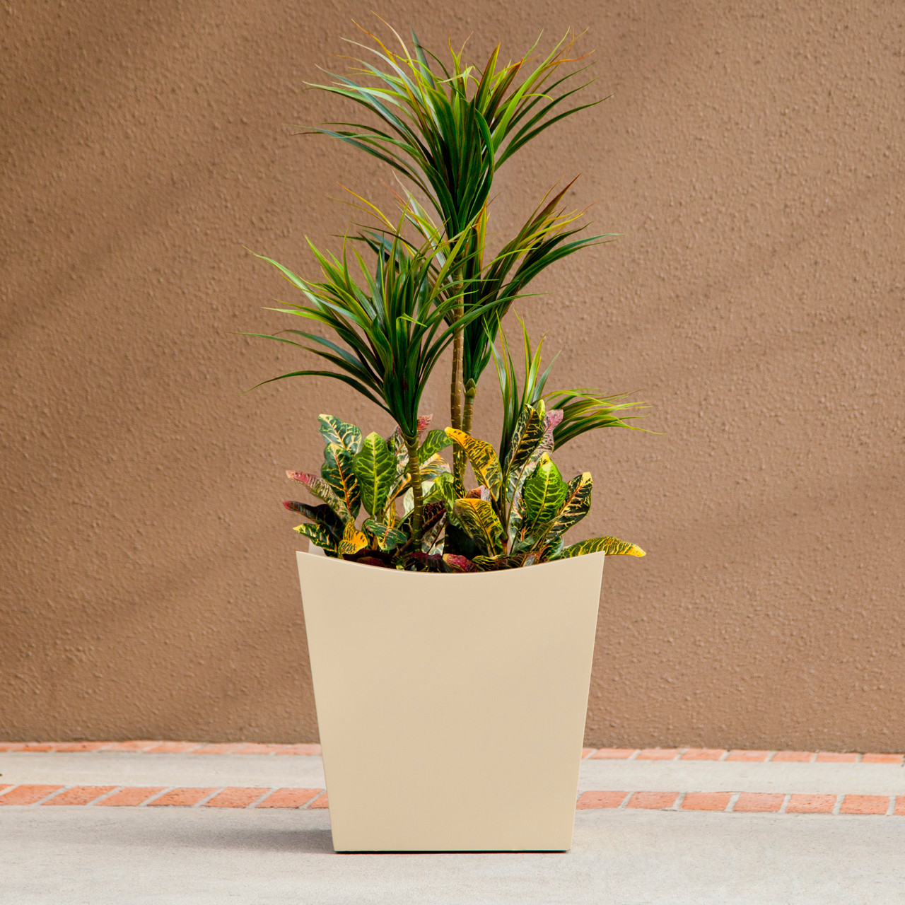 Nazca Fiberglass Square Shape Planter in 9 Finishess