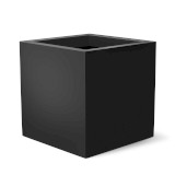 Modern fiberglass square planter in matte black – quick ship Modern fiberglass square planter in matte black – quick ship