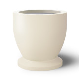 Novara round planter shown in white.