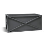 Xander rectangular planter shown in charcoal.