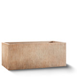 une Fiberstone Rectangular Planter with a vertical pattern.  Antigua finish.