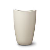 Round Nazca planter shown in latte semi gloss.