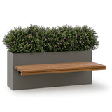 Modular Teak Bench Attachment for Planters & Walls