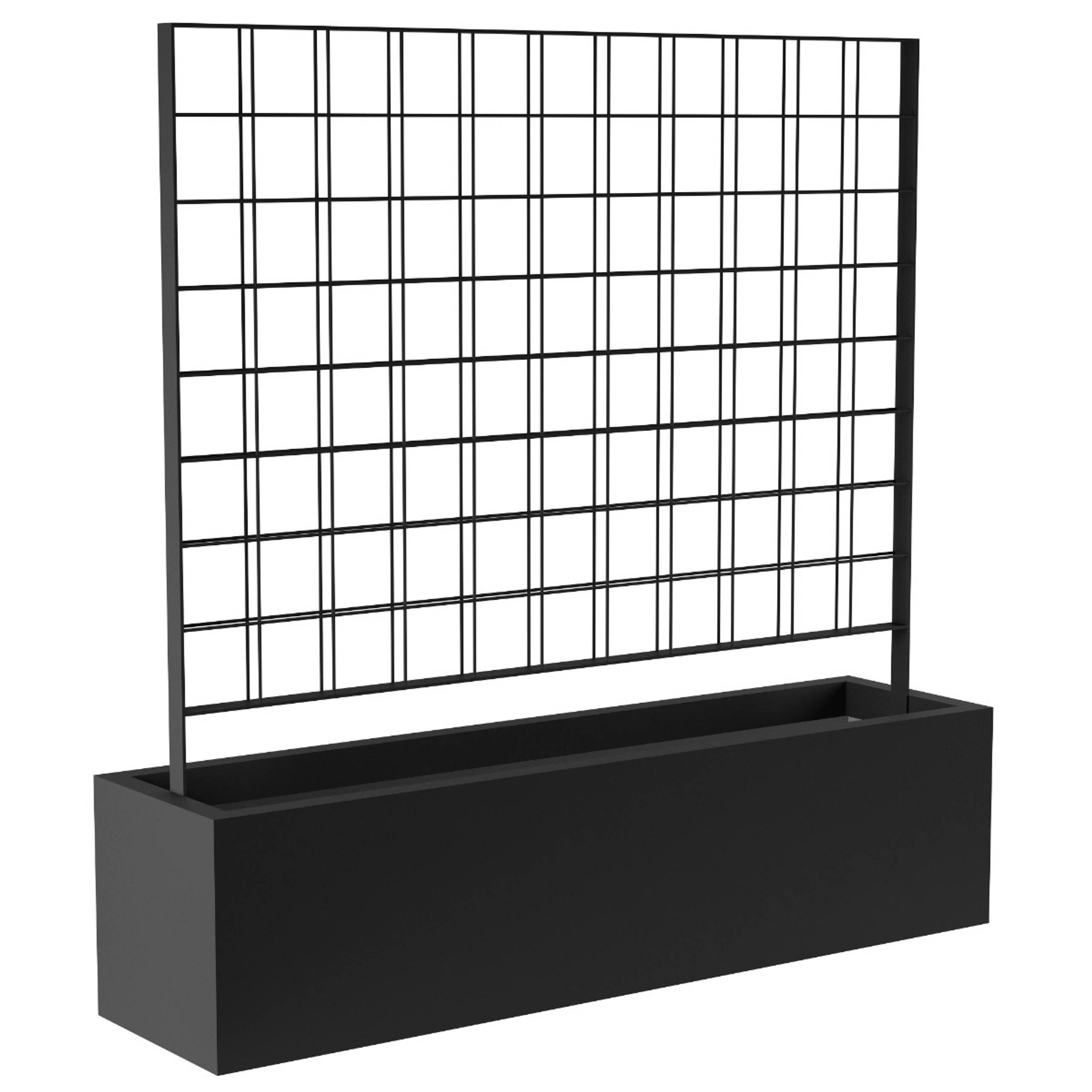 Large Planter Box with Trellis. Outdoor Rated, Casters Option