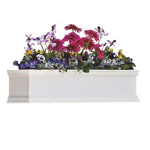 36"Laguna PVC Direct Mount Window Box with spring flowers 36"Laguna PVC Direct Mount Window Box with spring flowers